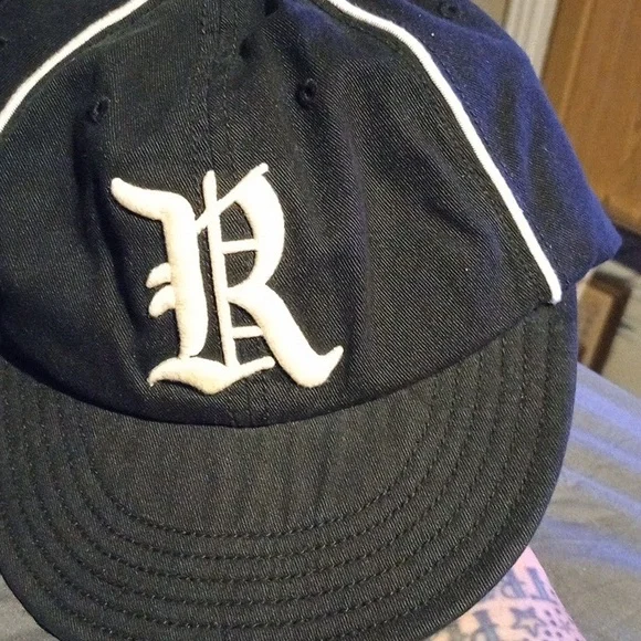 Ralph Lauren Rugby Hat, NWT, XLarge,Black with White Stripes. Old English R, - Picture 1 of 6